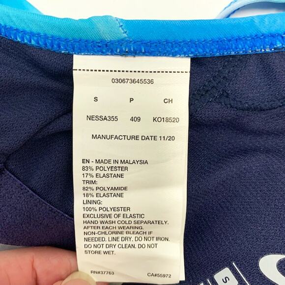 NIKE Battle Blue Crossback Swim Tankini | S - Picture 5 of 6